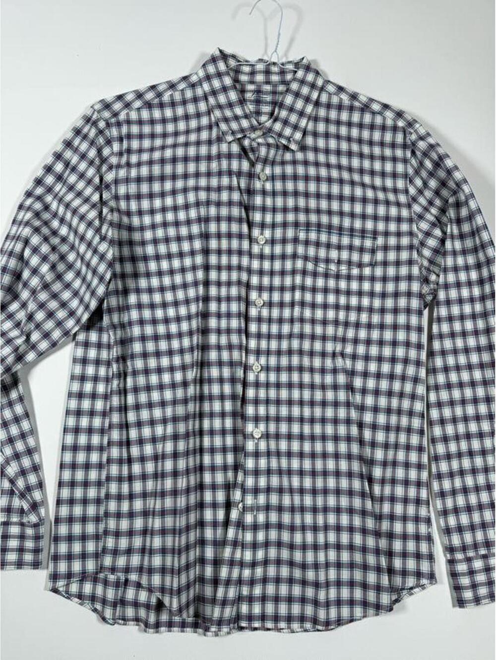 J.Crew Men's Long Sleeve Plaid Button-Up Shirt Large